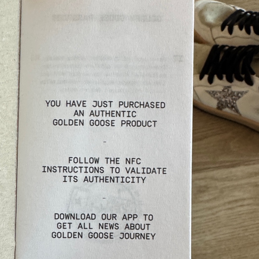 Golden Goose White and Glitter BallStar Lace Up Sneakers - Picture 6 of 8